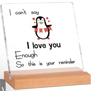 Penguin Love Acrylic Plaque